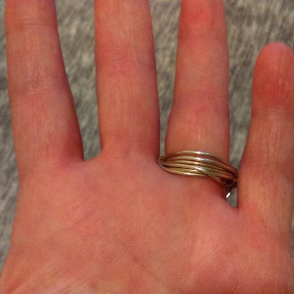 Chunky "turquoise" stone wire wrapped ring - Picture 6 of 7